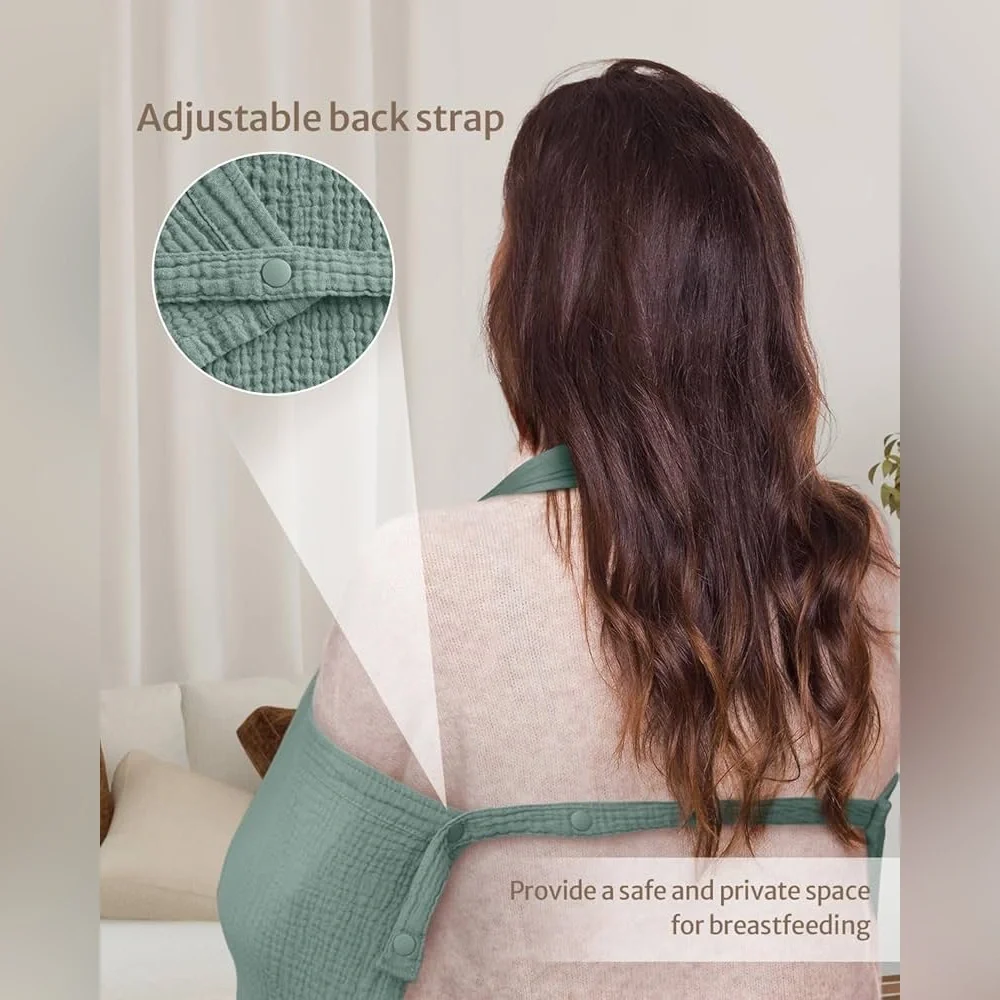 🛍️ 3/ $10!!! Roman Green Nursing Cover with Rigid Arch Neckline